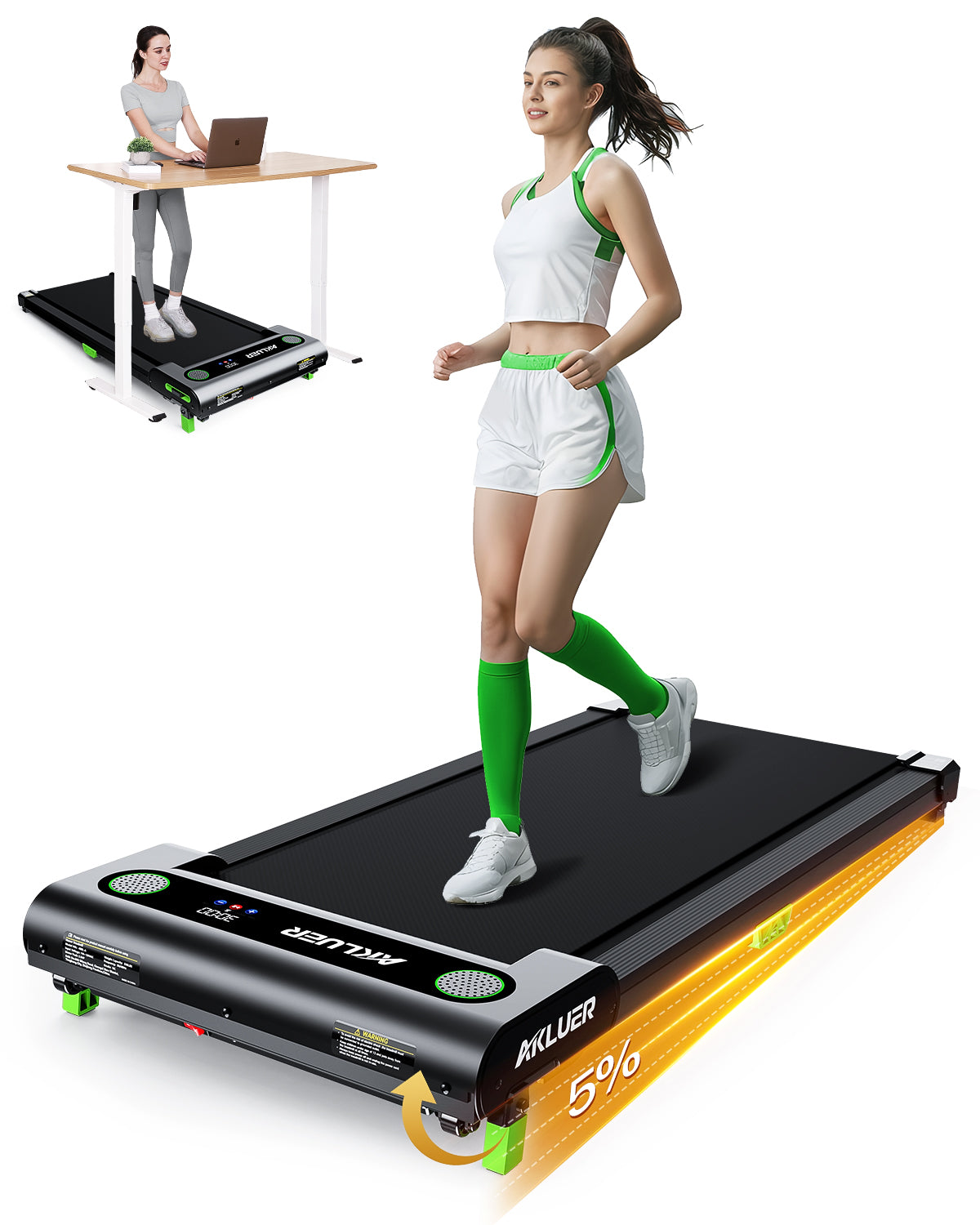 AKLUER 480L-A Under Desk Treadmill