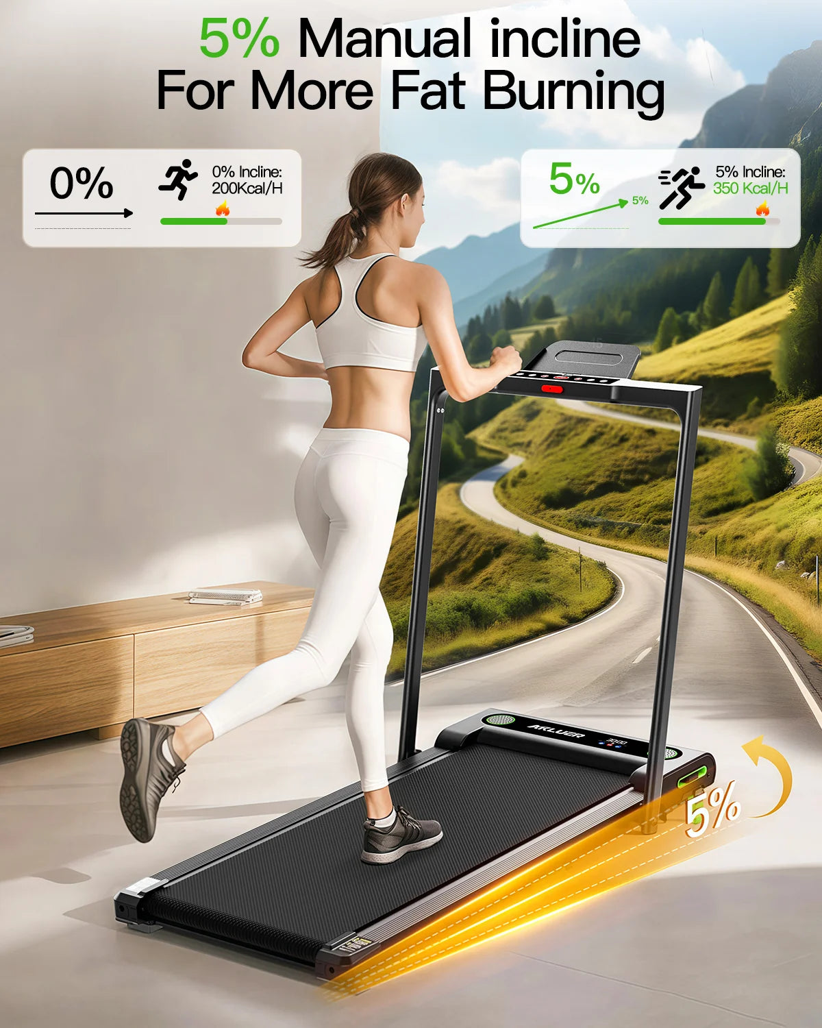 AKLUER 480L-B Under Desk Treadmill