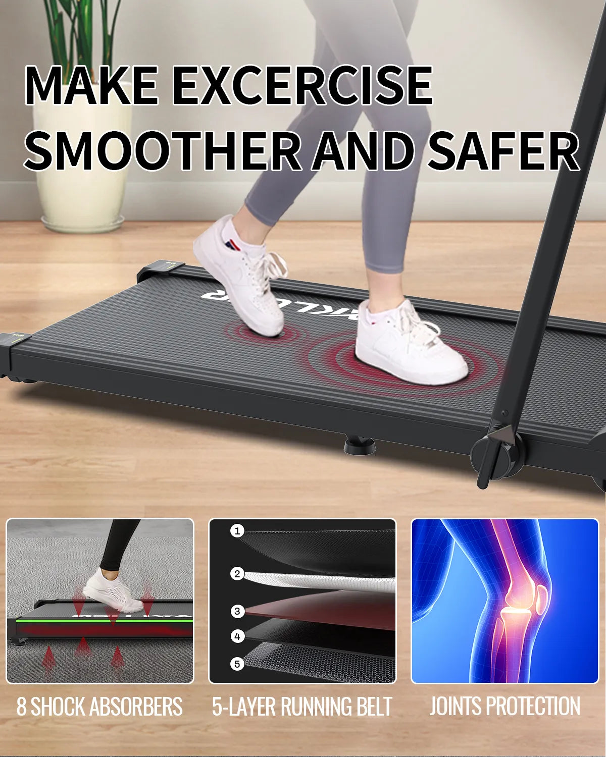 AKLUER P2-F Under Desk Treadmill